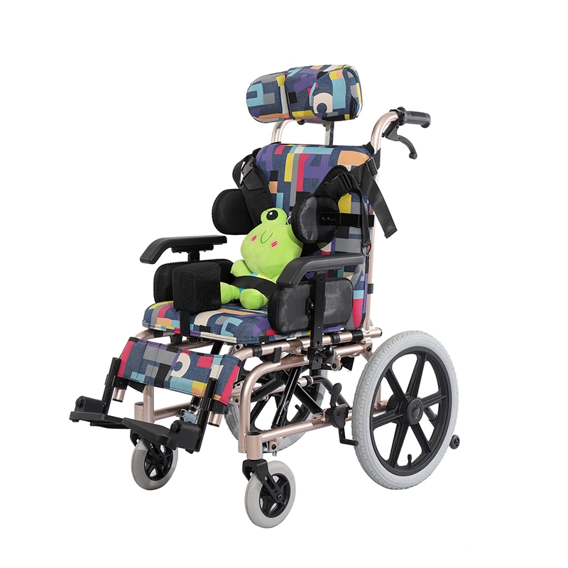 Healthcare Disabled Reclining Tilting Seat Wheelchair for Cerebral Palsy Children