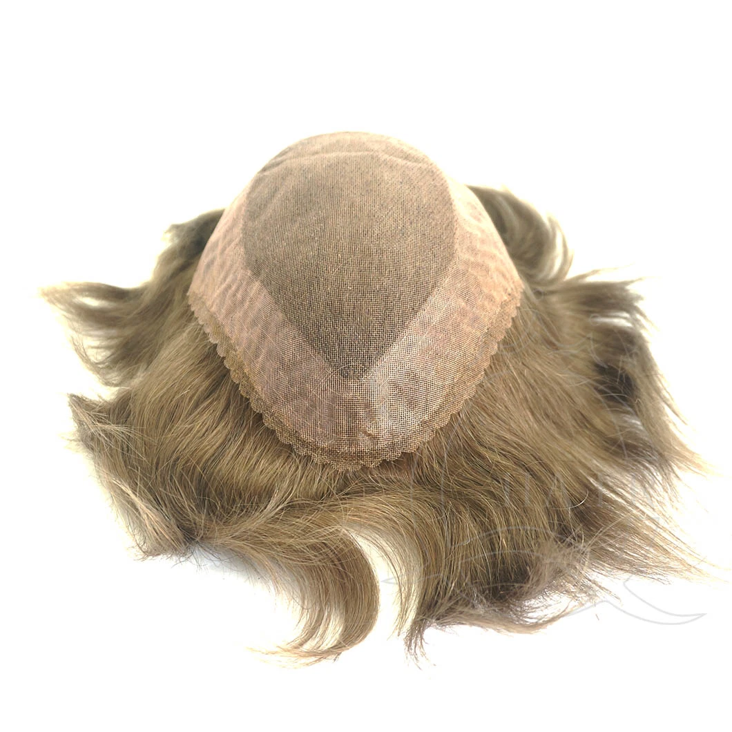 Perücke für Menschenhaar fein geschweißt ewig ewig Monofilament Toupee 8X10 Zoll Mono Base Man Toupee 18 Farbe Haarteil Medizinisches Haar Verlustperücke