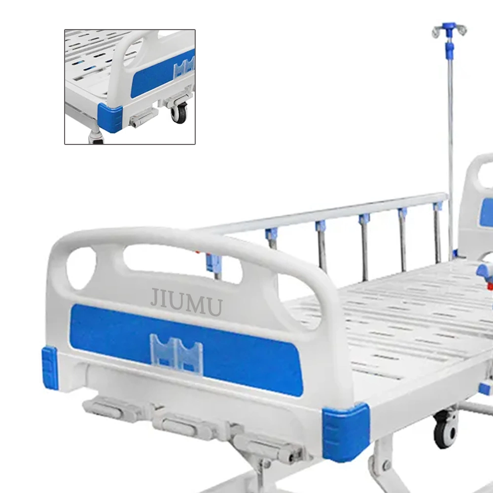 Robustes medizinisches Bett mit faltbarem Design und verstellbarer Rückenlehne für Patientenkomfort