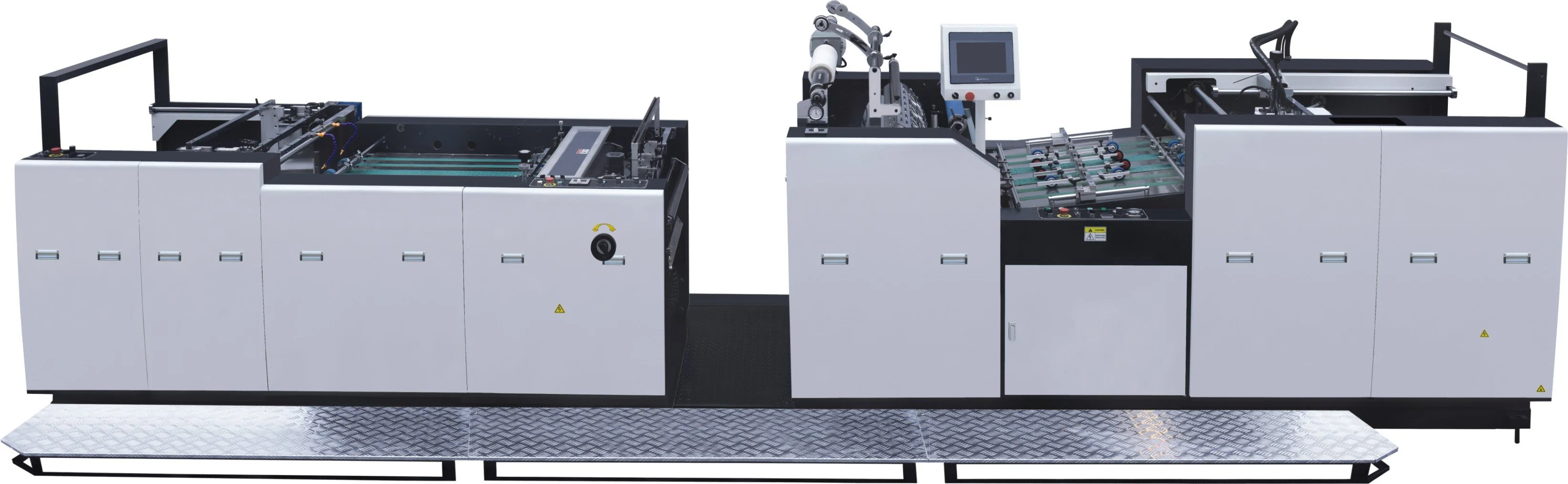 Automatic Double-Sided Film Printing System Flatbed Printer Cutting Coating Gluing Embossing Thermal Film Laminating Machine (SAFM-800)