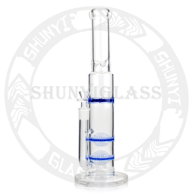 Masiva 18 pulgadas de doble Reseau PERC DAB Rig de vidrio Hookah Fumando tubo de agua