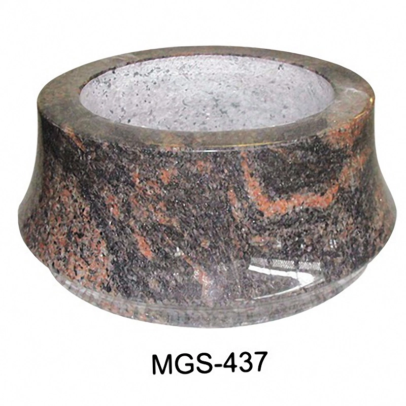 Multicolor Granite Flower Pot for Cemetery with Factory Cheap Price