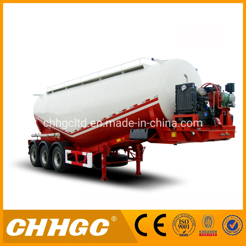 40T 69CBM High quality/High cost performance  Flour/Grain/Cement Powder Tank Semi Trailer with Continuous Pump System