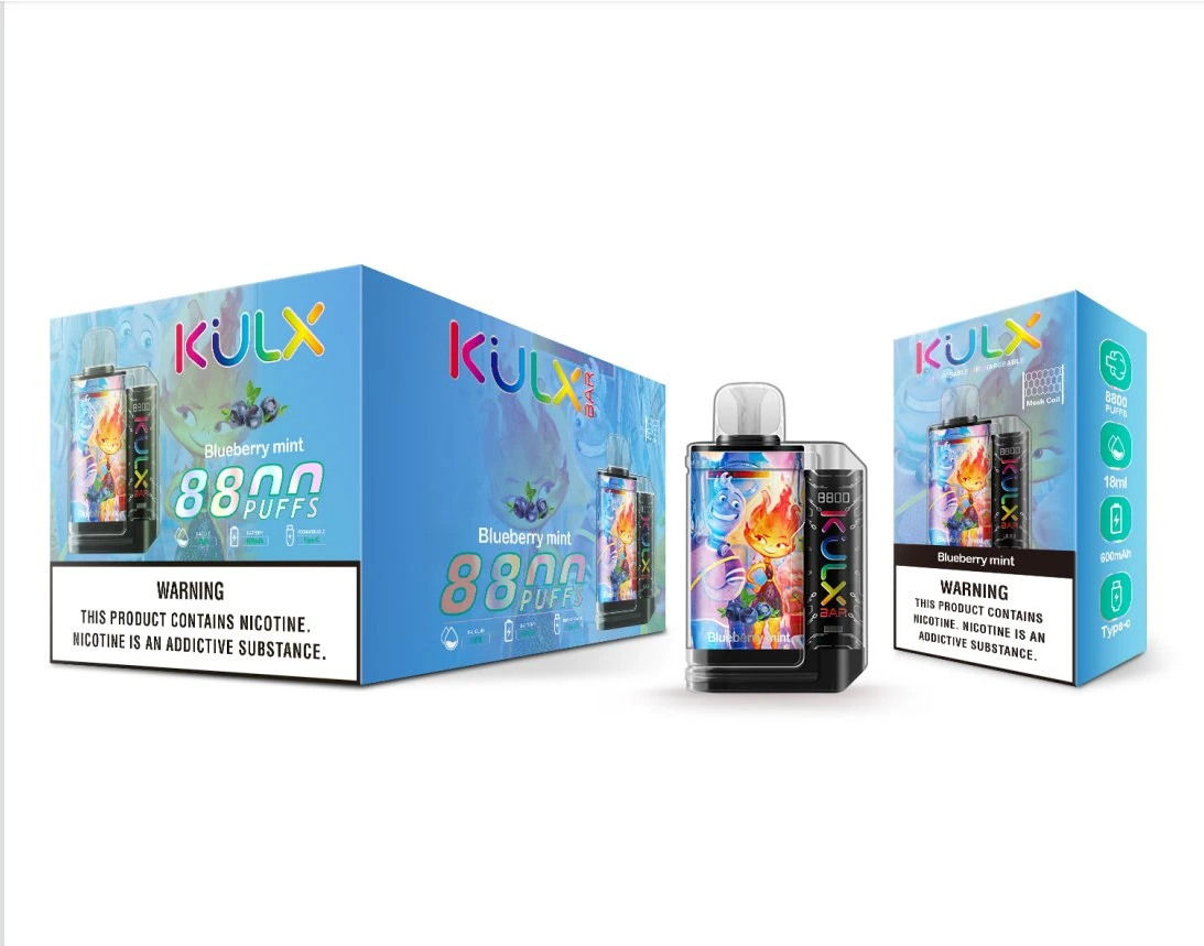 En stock Hot Vender VAPE lápiz Kulx Bar 8800 Soplos