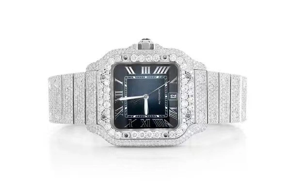 Custom Hip Hop Fully Iced out Moissanite Diamond Men Watch