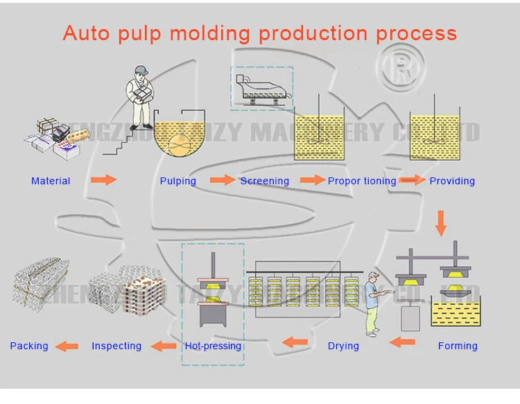 plateau à œufs populaires de la plaque de pâte de papier automatique Making Machine de formage de moulage