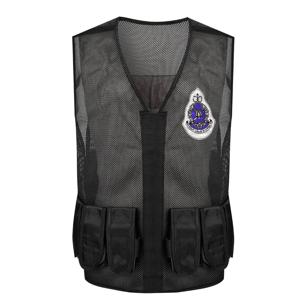 Black Law Enforcement Vest Pouches Breathable Mesh Combat Military Tactical Vest