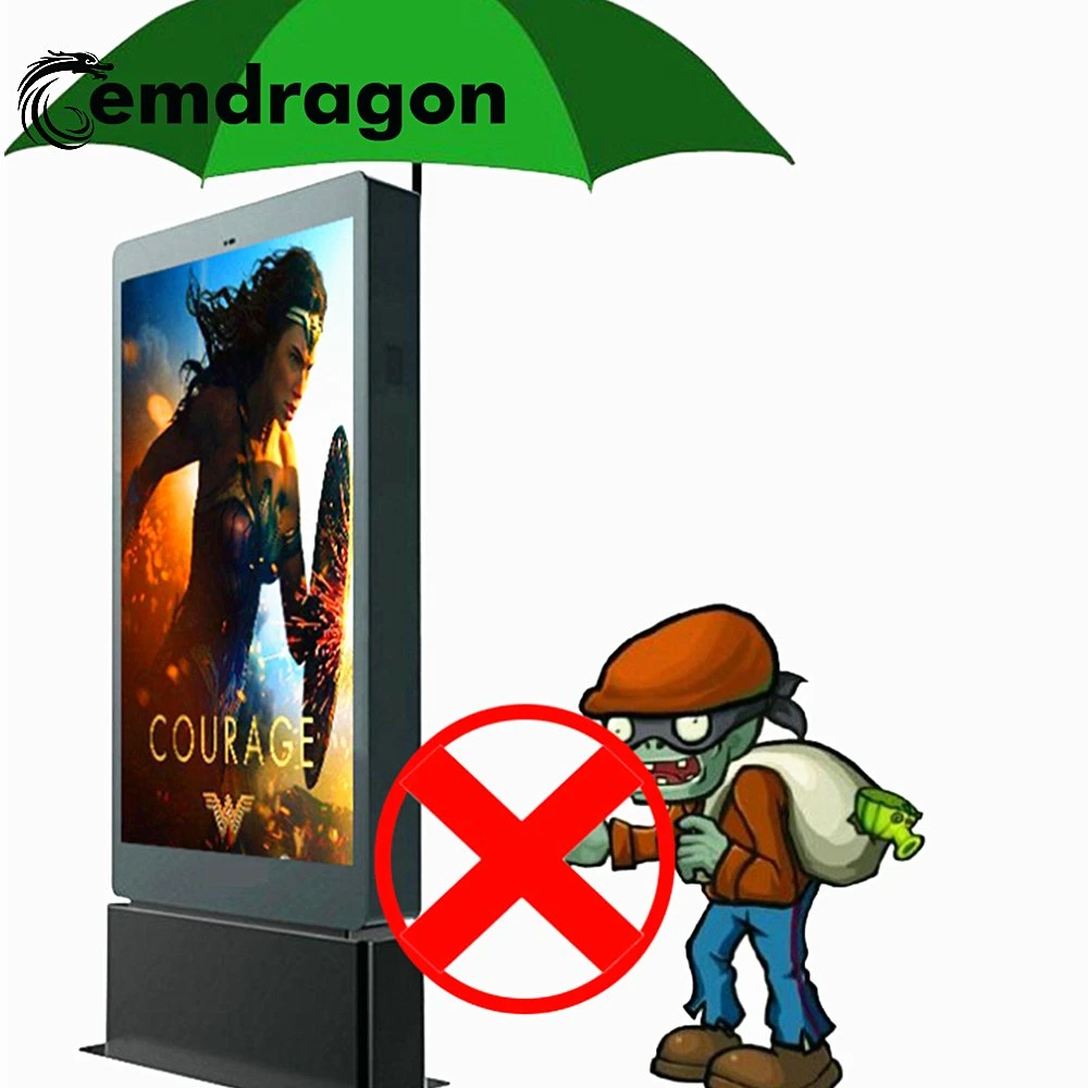 Outdoor Floor Standing Waterproof Ad Player 65 Inch Ad Player Floor Standing LED Advertising Banner Fast Food Kiosk Made in Guangdong LCD Digital Signage