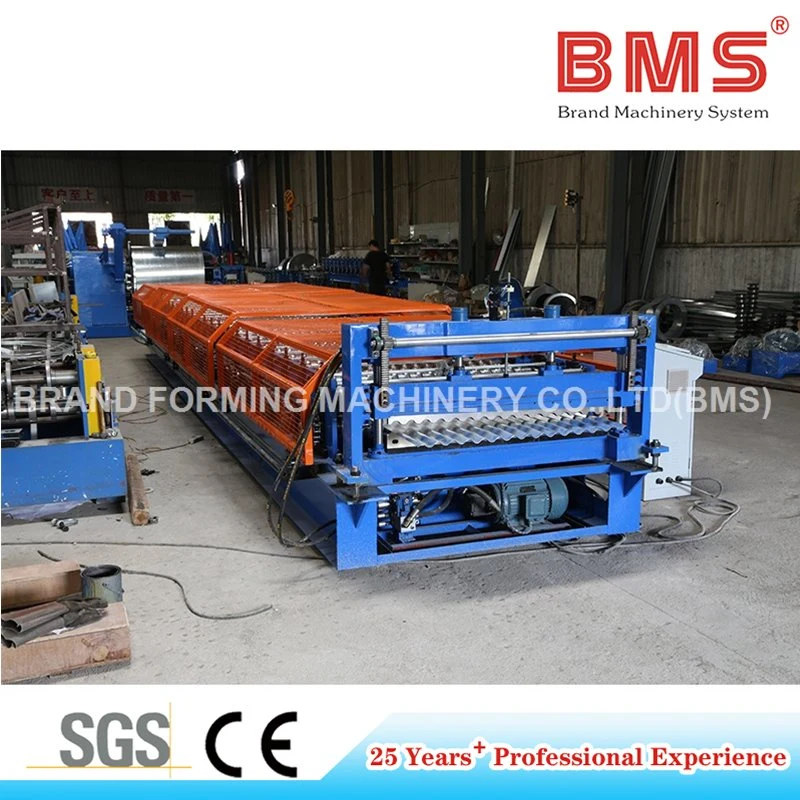 Xiamen BMS Auto techo ondulado frío enrolladora/haciendo rodar la formación de la maquinaria y material PPGI