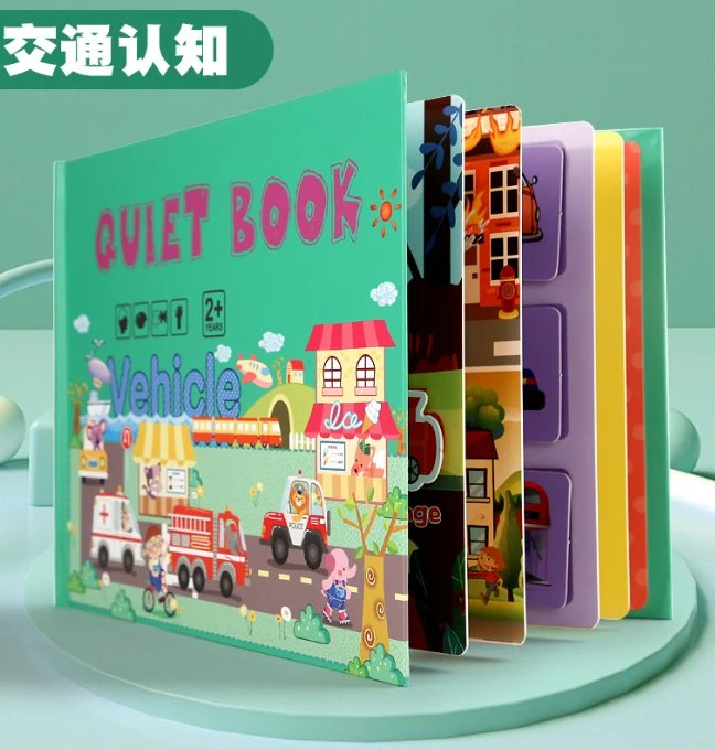 Custom Quiet Book Children Learing Book 3D Book Toy Kids Puzzle Book with Magic Tape Sticker