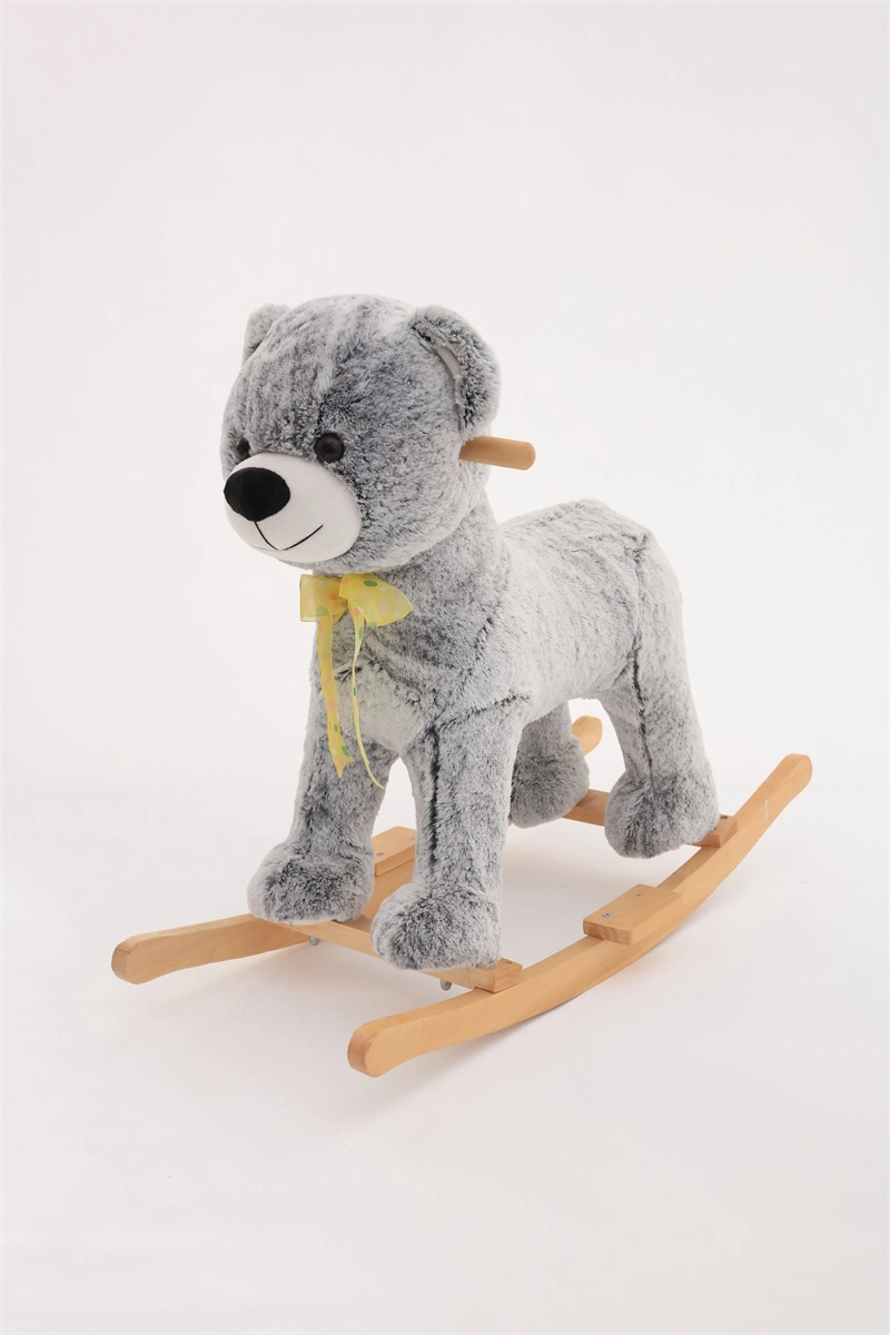 Peluche Whosale OEM ODM Bébé chaise berçante en bois d'enfants Les enfants voyagent jouet cadeau de Noël