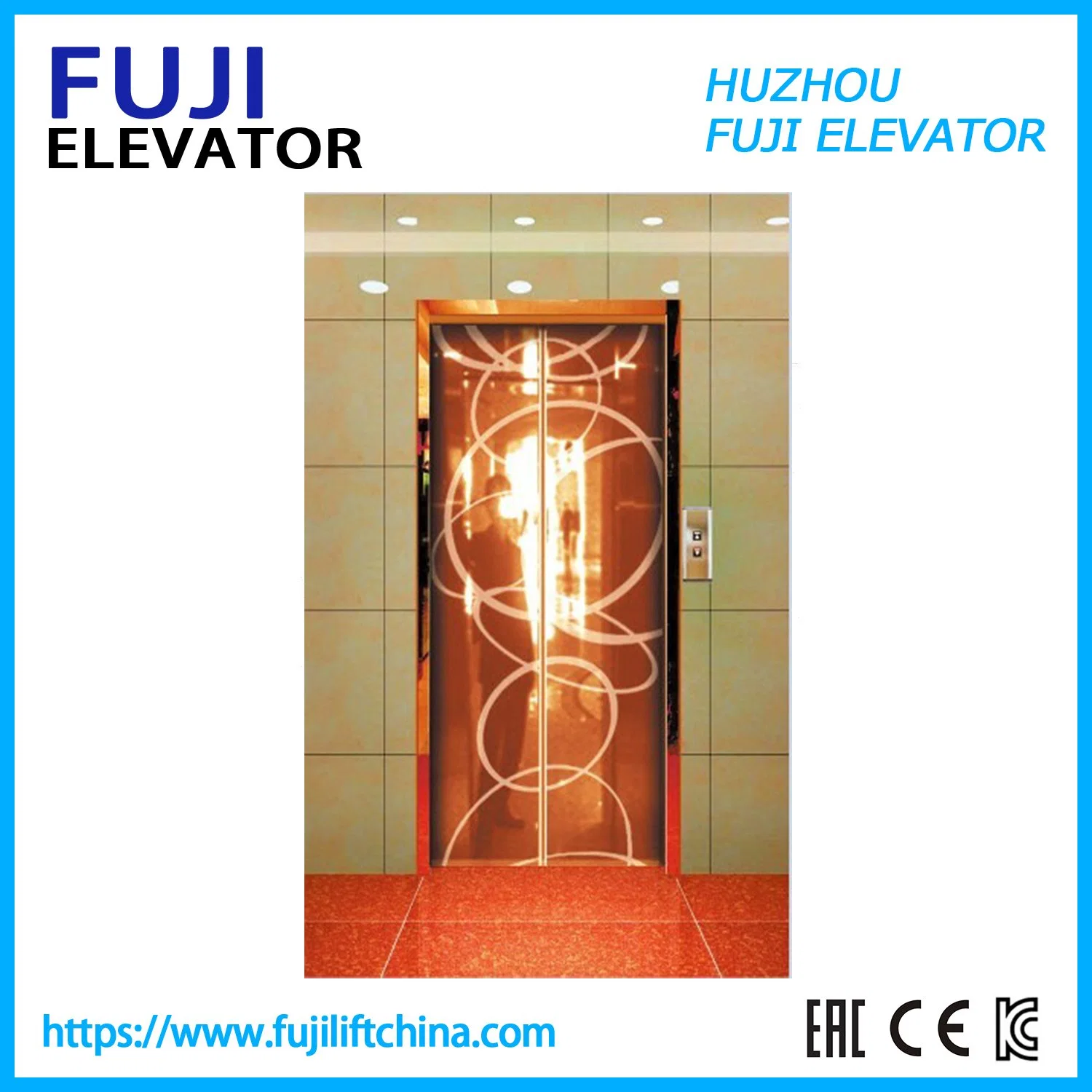 with and Without AC FUJI High quality/High cost performance  Export Wooden Case Elevator Parts Home Lift