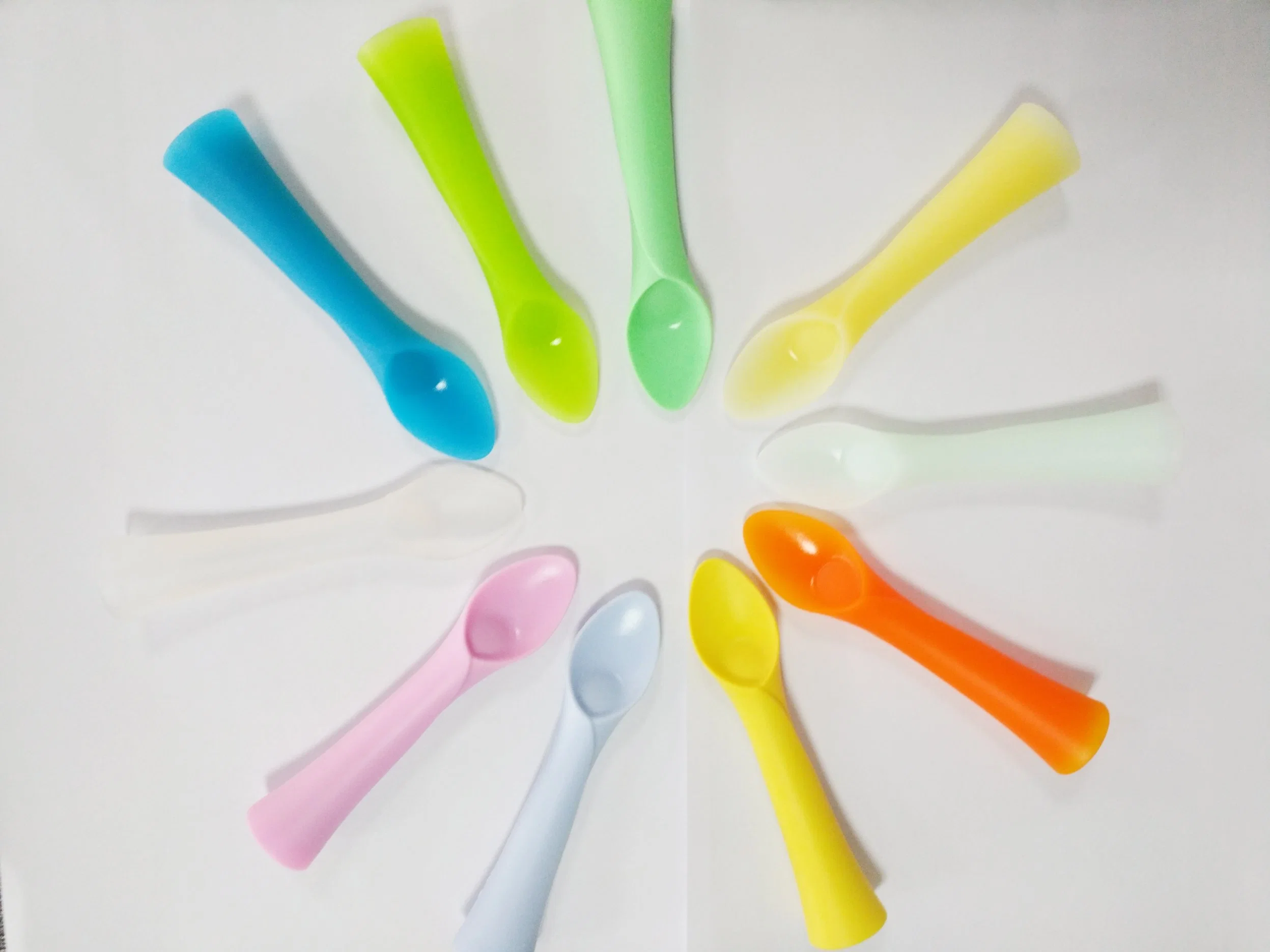 Baby Food Grade Silicone Spoon Baby Weaning Spoons Soup Spoon