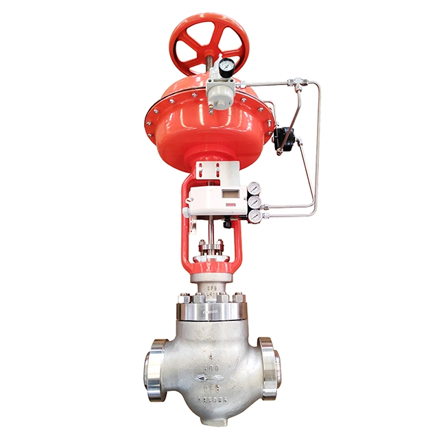 Pn100 High Precision Pneumatic Diaphragm Control Valve with Positioner Single Seated Welding Connection