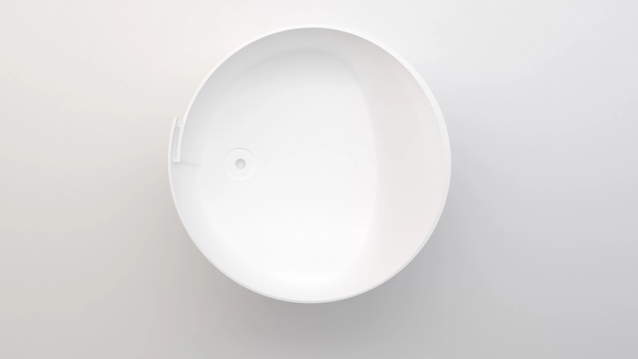 Ventas en caliente Big Round Shape Mate White superficie sólida acrílica Baño bañera