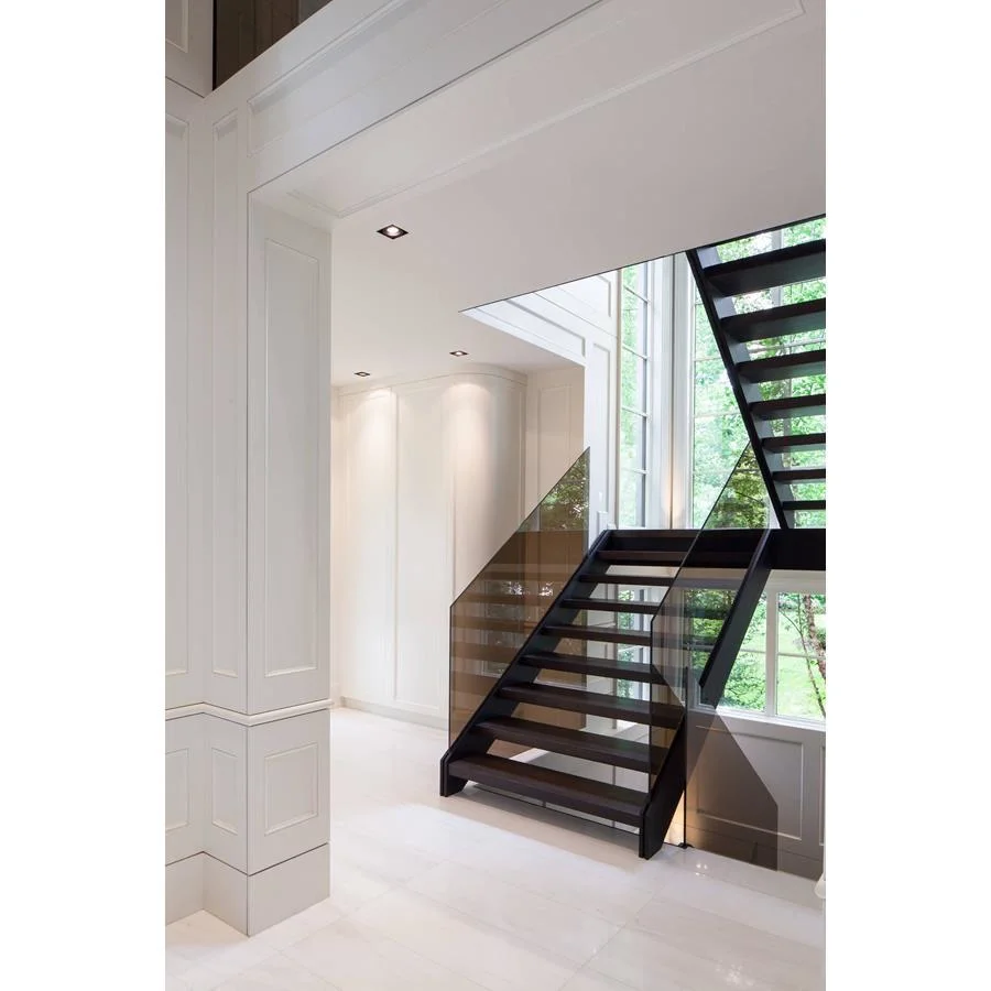 Custom-Made Stainless Steel Metal Handrail Glass/ Wooden Staircase