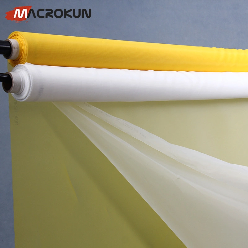 White/ Yellow 80 100 110 120 135 150 160 180 195 200 250 300 Mesh Polyester Silk Screen Printing Mesh for Screen Printing