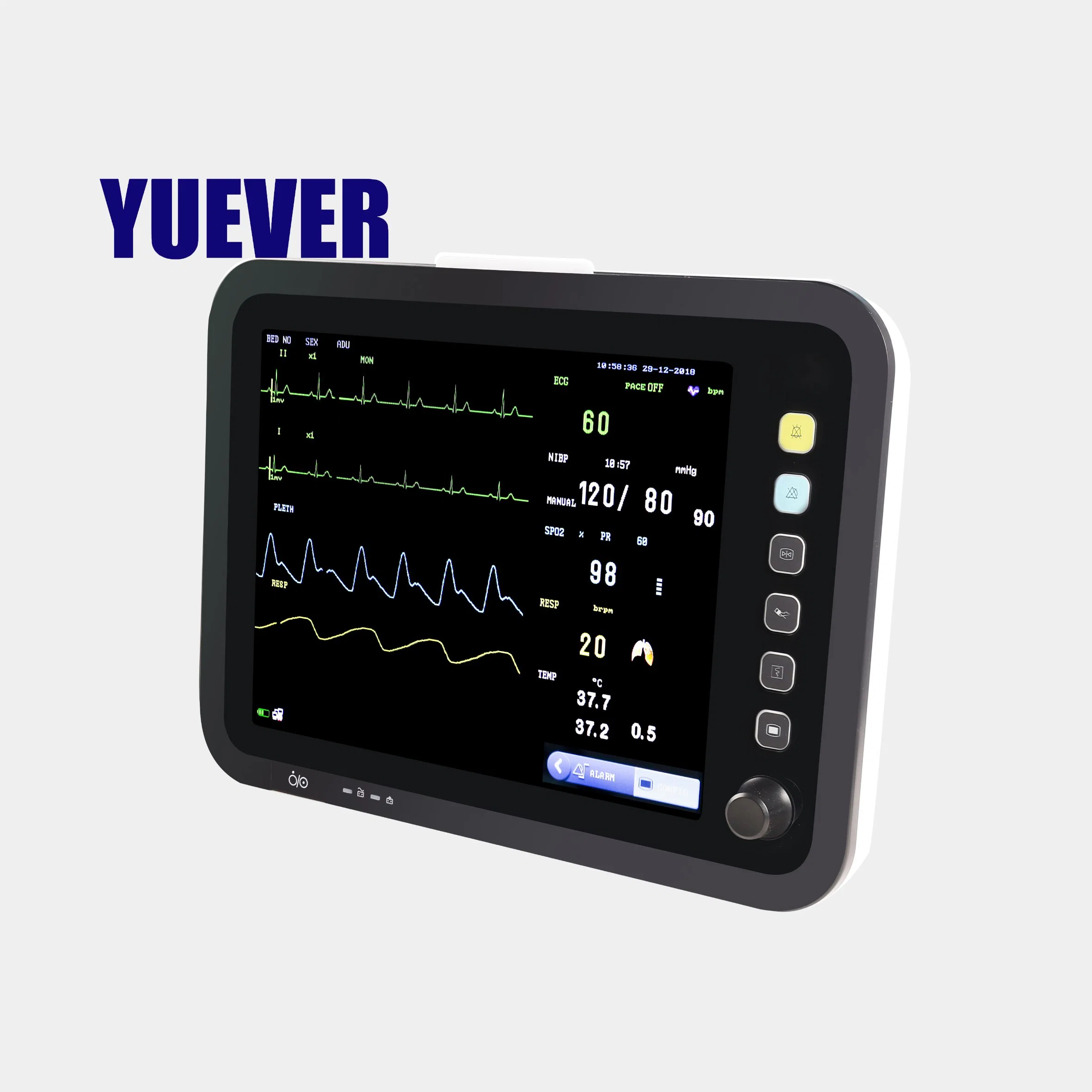 Yuever Medical Multi-Parameter Portable Veterinary Monitor Vet Krankenhaus Verwendung Kritisch Pflege Veterinärüberwachung