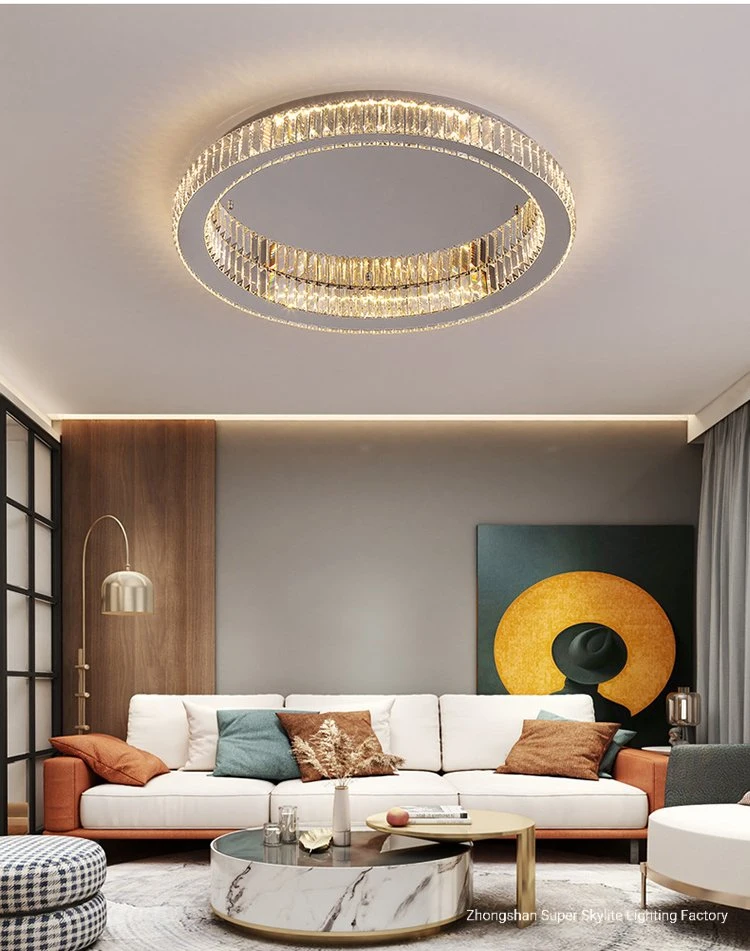 فندق Super Skylite Crystal الثريا إضاءة LED في السقف مصباح غرفة المعيشة الحديثة