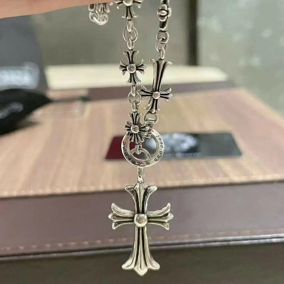 2023 Cross Floral Necklace Handmade Letter Necklace Stainless Steel Jewelry AAA+Necklace Jewelry