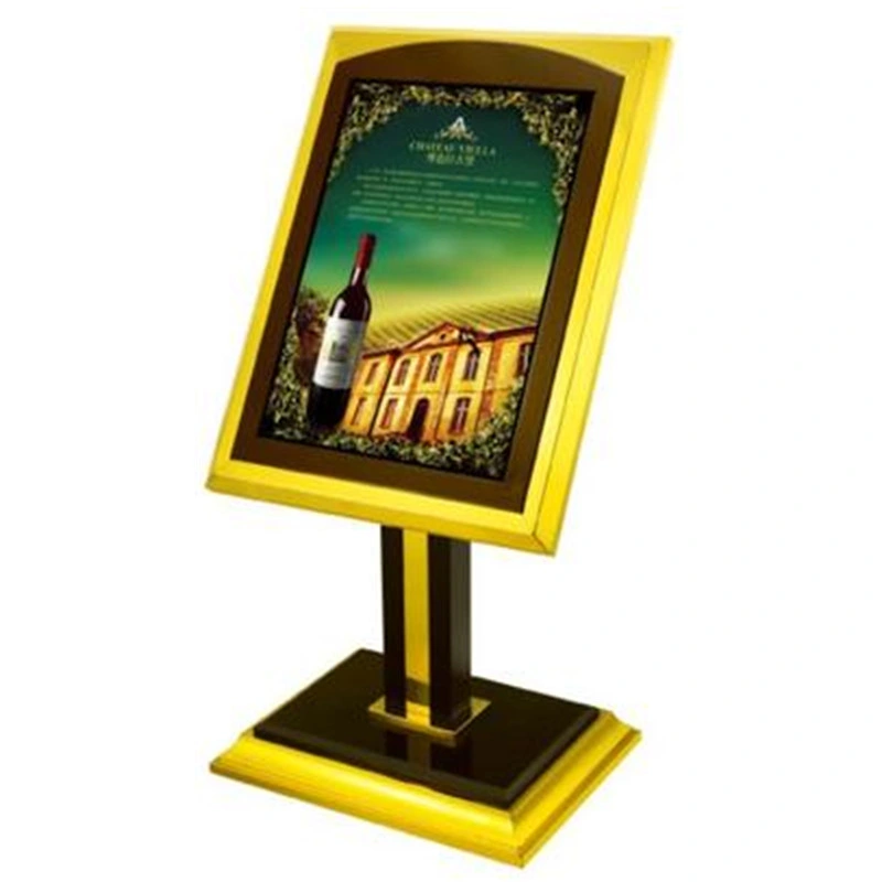 Shenone Hotel Stainless Steel Gold Display Sign Stand