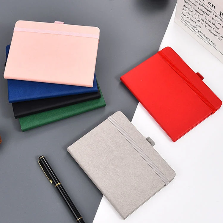 Premium PU Leather Eco-Friendly Paper Printing Glue Bound A6/A7 Hardcover Notebook