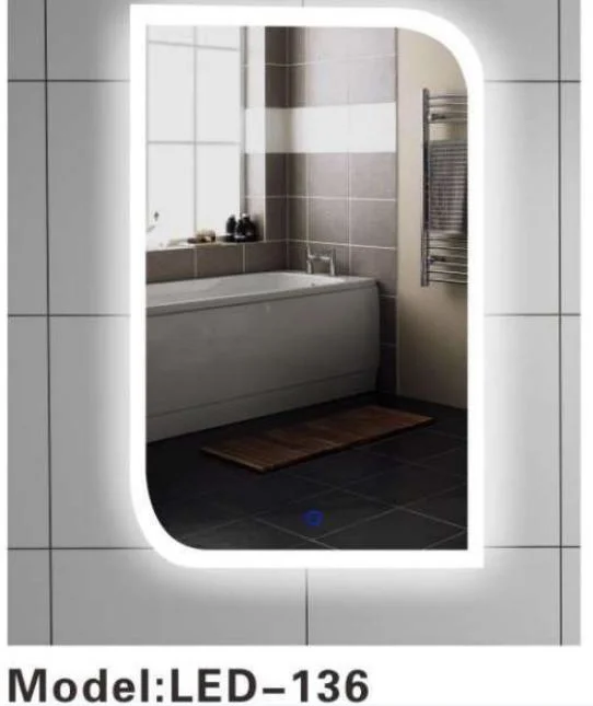 Home Decor Wall Silver LED Smart Bathroom Hotel Furniture Mirror