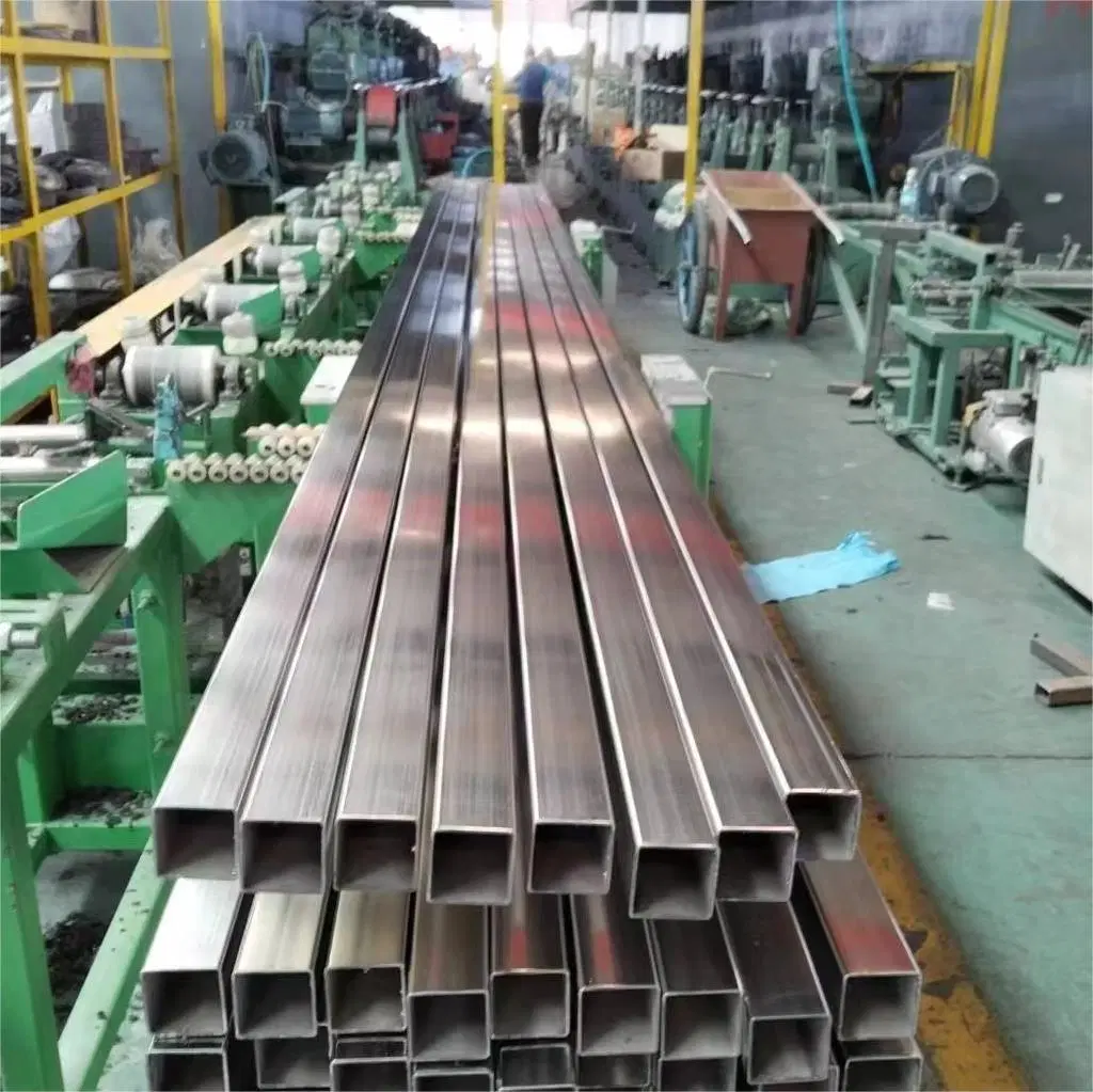 AISI ASTM Stainless Steel Seamless Square Rectangular Tube Pipe 201/304/310/316/316L/321/904/2205/2507 Hot Rolled Cold Drawn Corrosion Resistant Galvanized