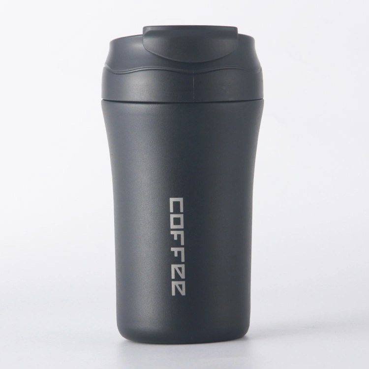 Logotipo de impresión personalizado Durable reutilizable 14oz con aislamiento de vacío Thermo Travel Vaso taza de Café de Doble pared de Acero inoxidable taza con Bounce Tapa de paja