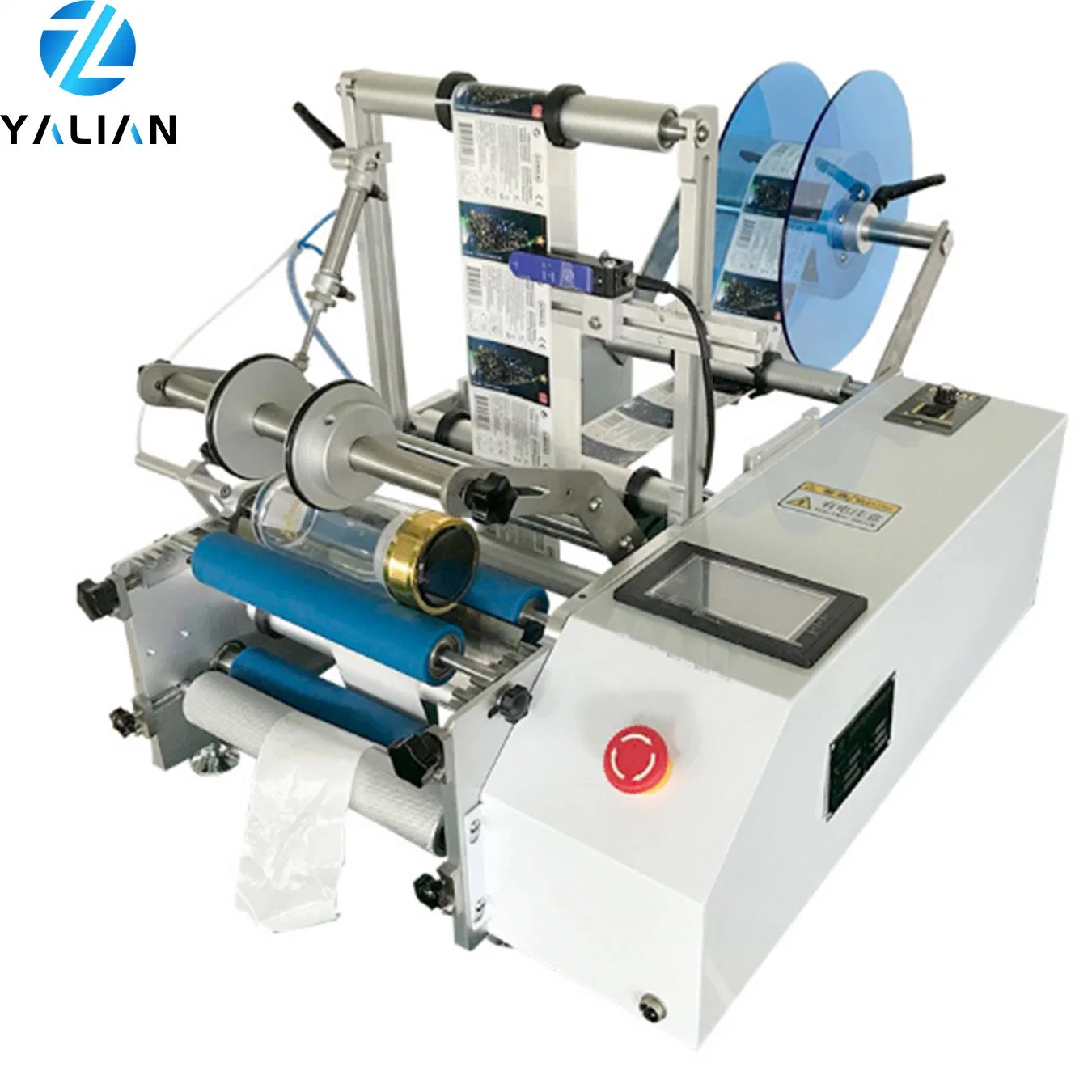 Semi-Auto Glass Bottle Labeling Machine with Date Printer