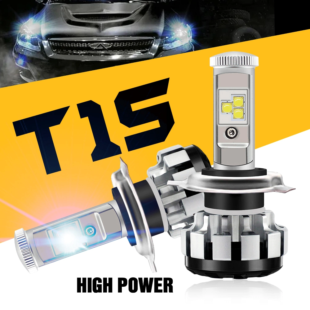 Auto Lighting System T1s LED Headlight Bulbs 80W 8000lm Car Lighting with USA Chips H1 H3 H7 H8 H9 H11 9005 9006 9012 880 H4 H13 9004 9007 LED Light