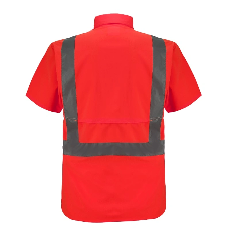 Los EPI de prendas de vestir de la construcción de la seguridad de la seguridad reflectante personalizada camisa Sport