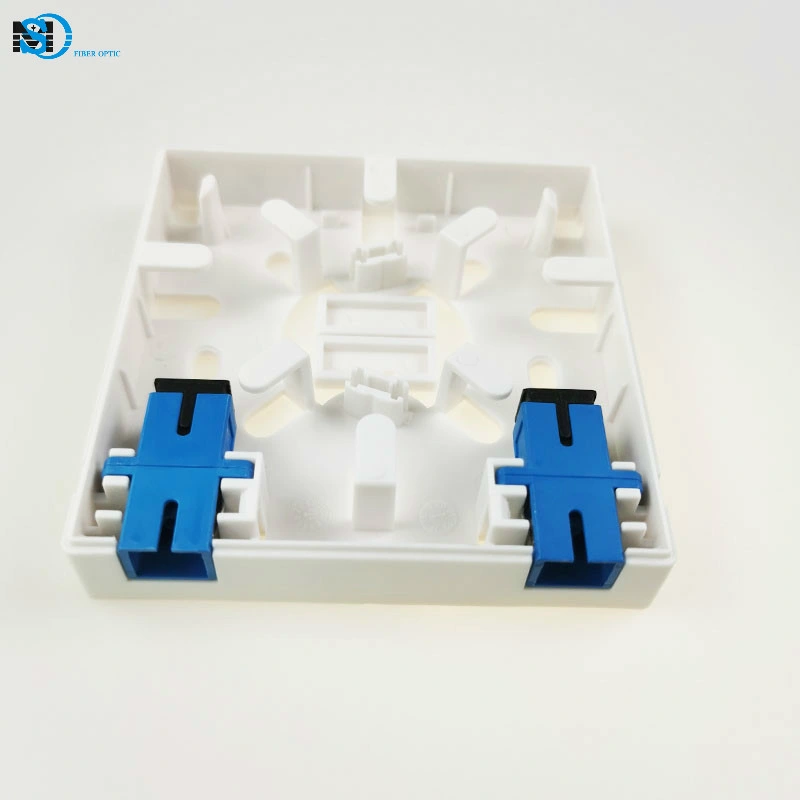 FTTH Optical Fiber Wall-Mounted Socket 86 Type Plastic Mini Box