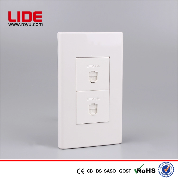 Double Rj 11 2 Core / 4 Core Telephone Tel Socket