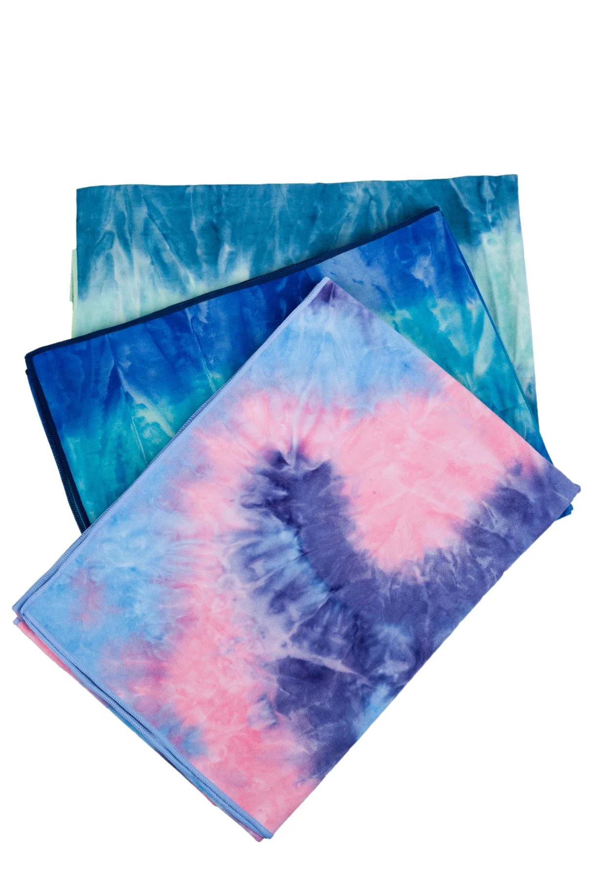 Hot Sale Soft Fitness Men Women Tie Dye Non Slip Microfiber Suede Yoga Mat Towel Set