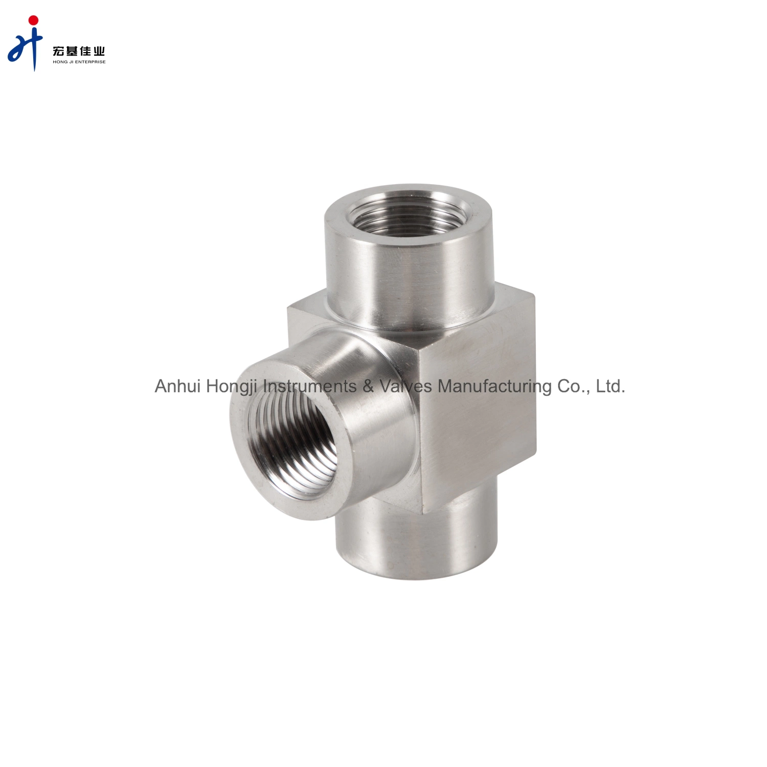 SS304 Tee-Thread Type Tube Union 1/2inch NPT Stainless Steel Pipe Fitting