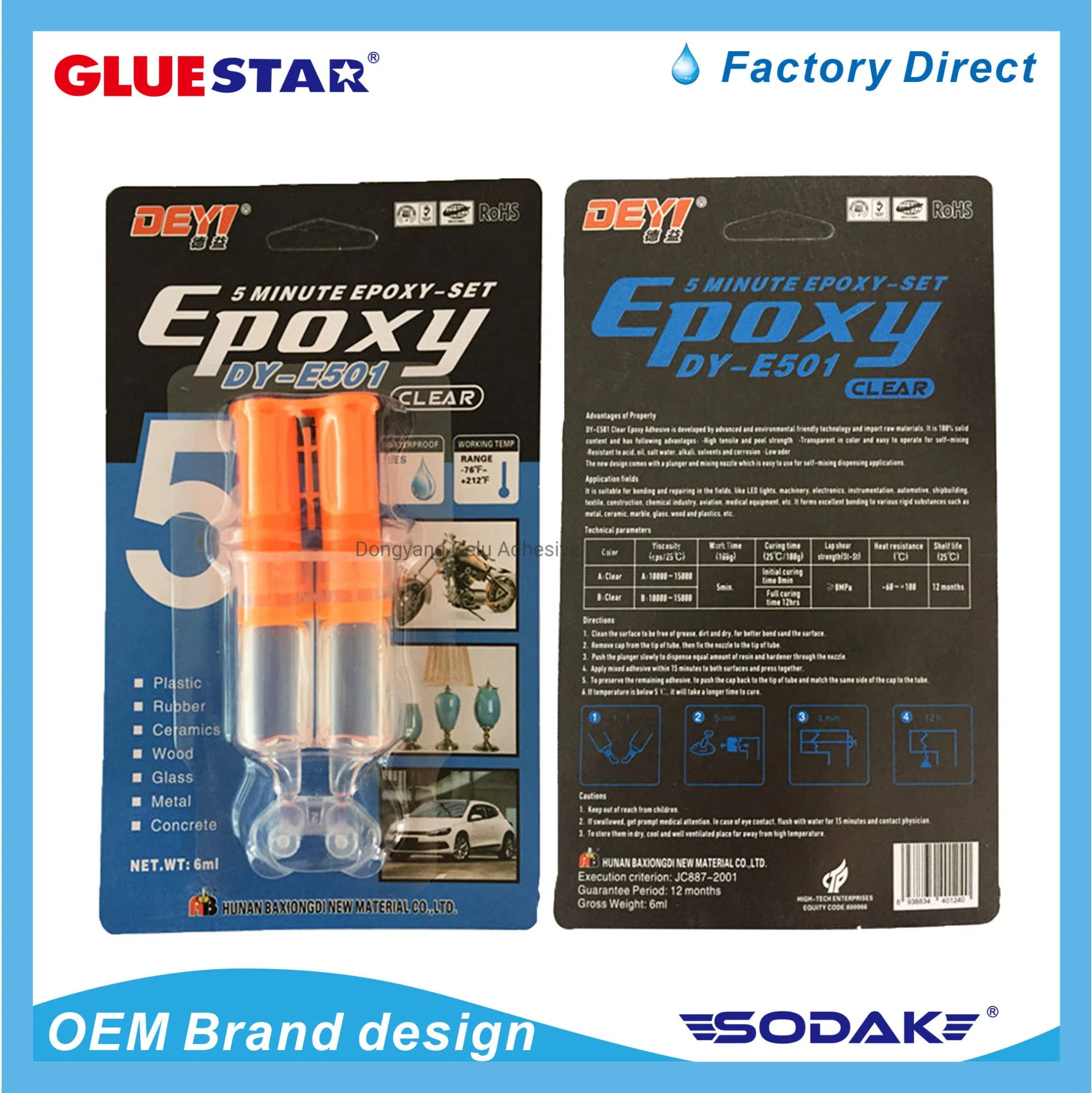 Epoxy Putty coller Cheap Adhésif époxy, mastic de réparation d'acier Putty