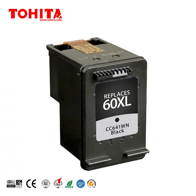 Ink Cartridge Cc641W Cc644W 60XL for HP Envy 100 110 111 114 120 121 Tohita