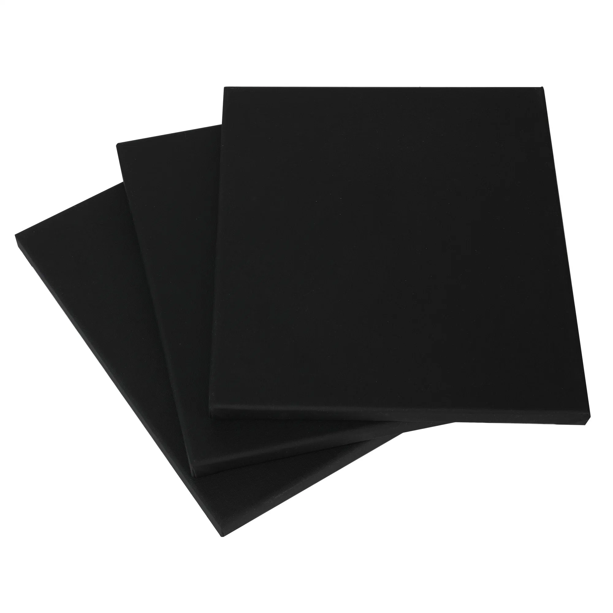 12X16 Inch, Pack of 4, 100% Cotton Acid-Free, Art Boards Black Canvas Panels for Oil &amp; Acrylic Painting