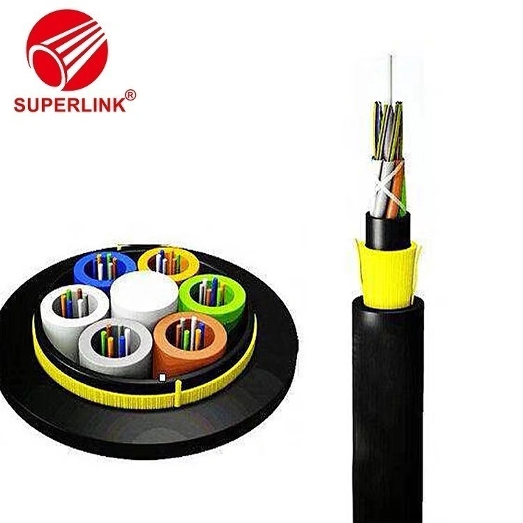 Outdoor Optical Fiber Cable ADSS 48cores Single Mode G657A FRP Strength Member Double Jacket