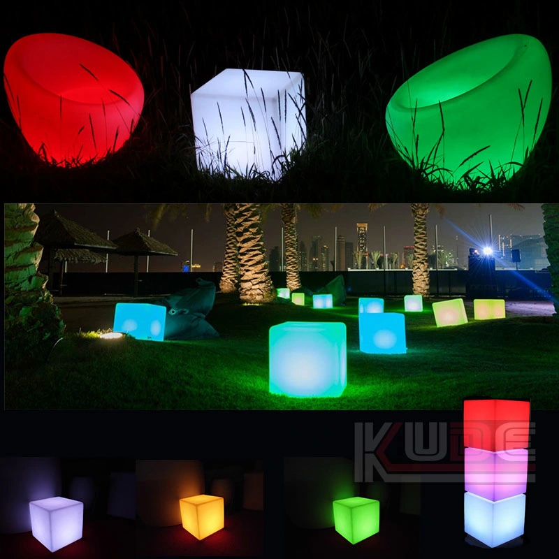 Cubo LED cubos cubos de jardín de paisaje paisaje resistente al agua de las luces de iluminación