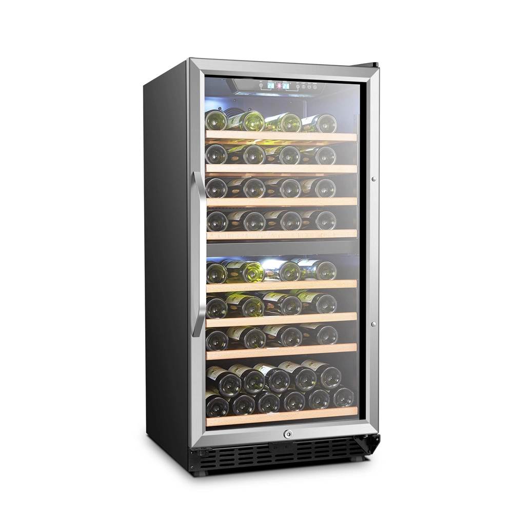 Latest Free Standing 68 Bottles Dual Temperature Wine Cooler