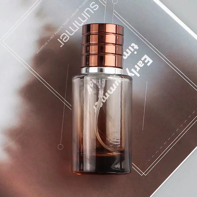 30ml 50ml Custom Round Empty Clear Fragrance Glass Perfume Bottle
