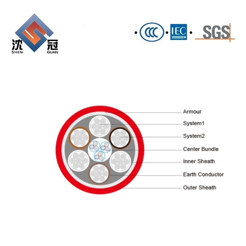 Shenguan Fireproof Mineral Insulated XLPE Armored Flexible Fire-Resistant Cable Mine Power Cable 300/500 V, Flexible Cu/Epr/CPE Mining Cable Tinned Copper Cond