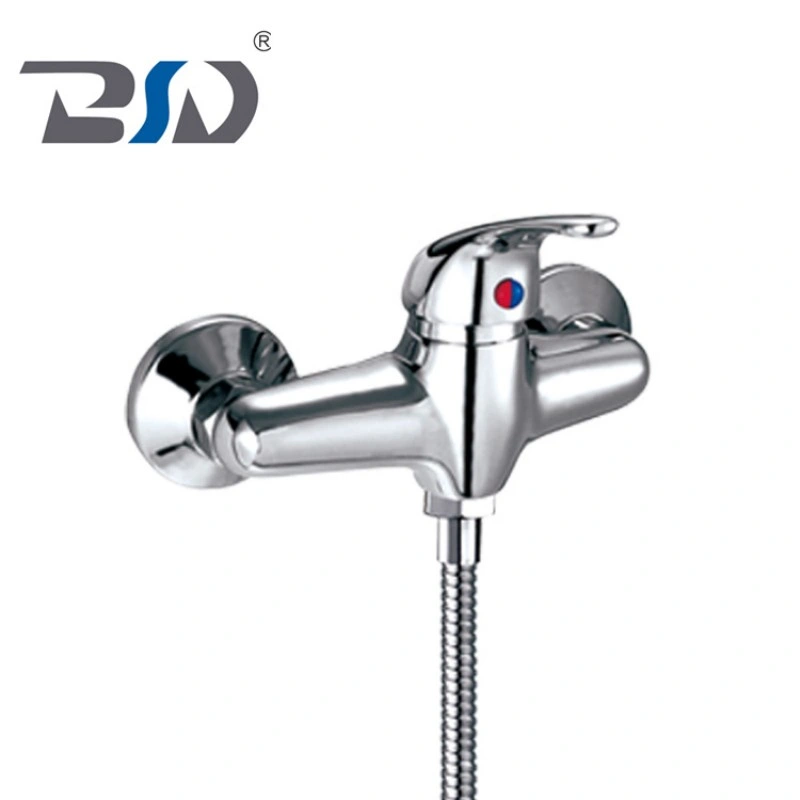 Bathroom Water Brass Chrome Wall Mounted Shower Faucet Bath Mixer