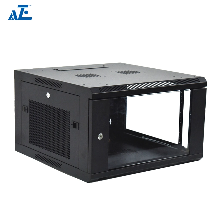 Aze 6u Wall-Mount Cabinet Enclosure 19-Inch Server Network Rack with Locking Glass Door, 18-Inches Deep-Rwe6u18