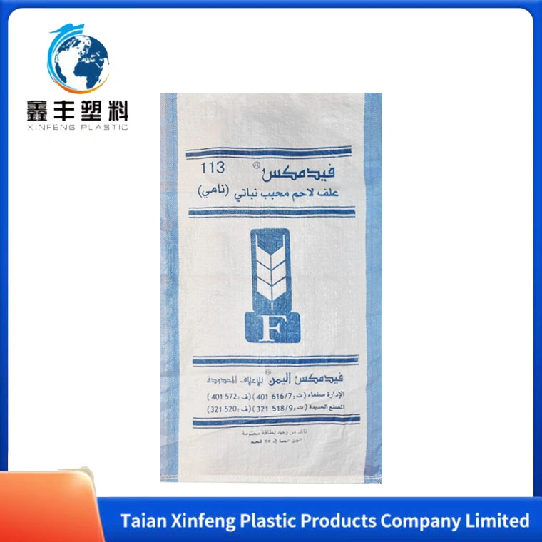 China Wholesale/Supplier 50kg Green PP Woven Sack Printing Color Bags for Seed Cement Putty Powder Calcined Gypsum