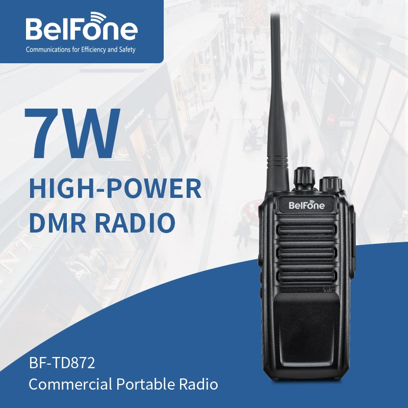 Belfone Bf-Td872 7W High-Power Dmr Radio Public Security Walkie Talkie with Digital/Analog Dual Modes Two Way Radio