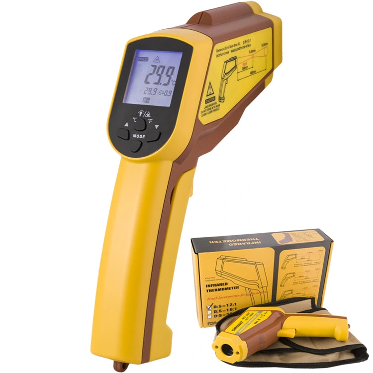 Cn8550en lectura rápida de doble láser infrarrojo Digital Min Max Avg Dif la medición de temperatura de la Pistola DE TERMÓMETRO IR 550c