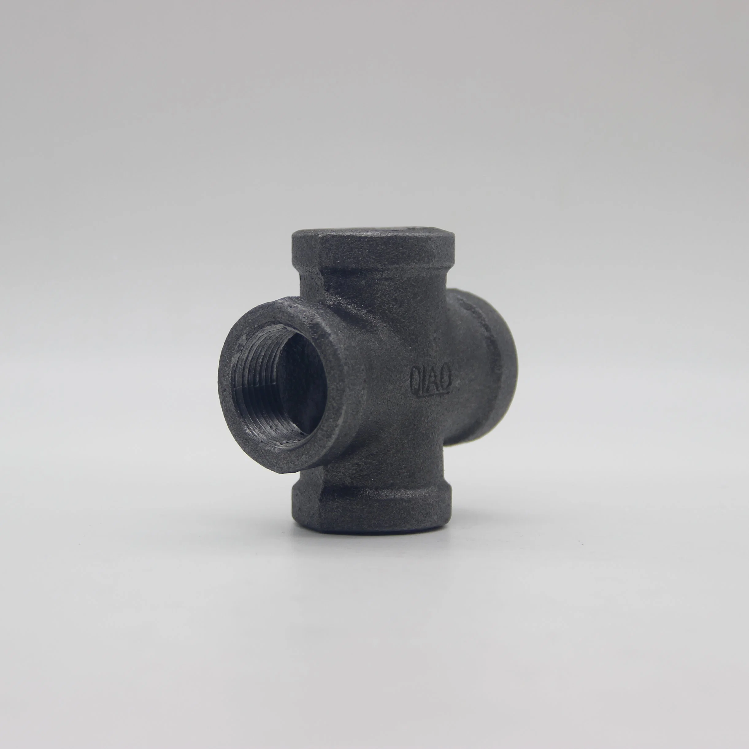 Four Way Cross Black Cast Iron Pipe Fitting for Water Gas